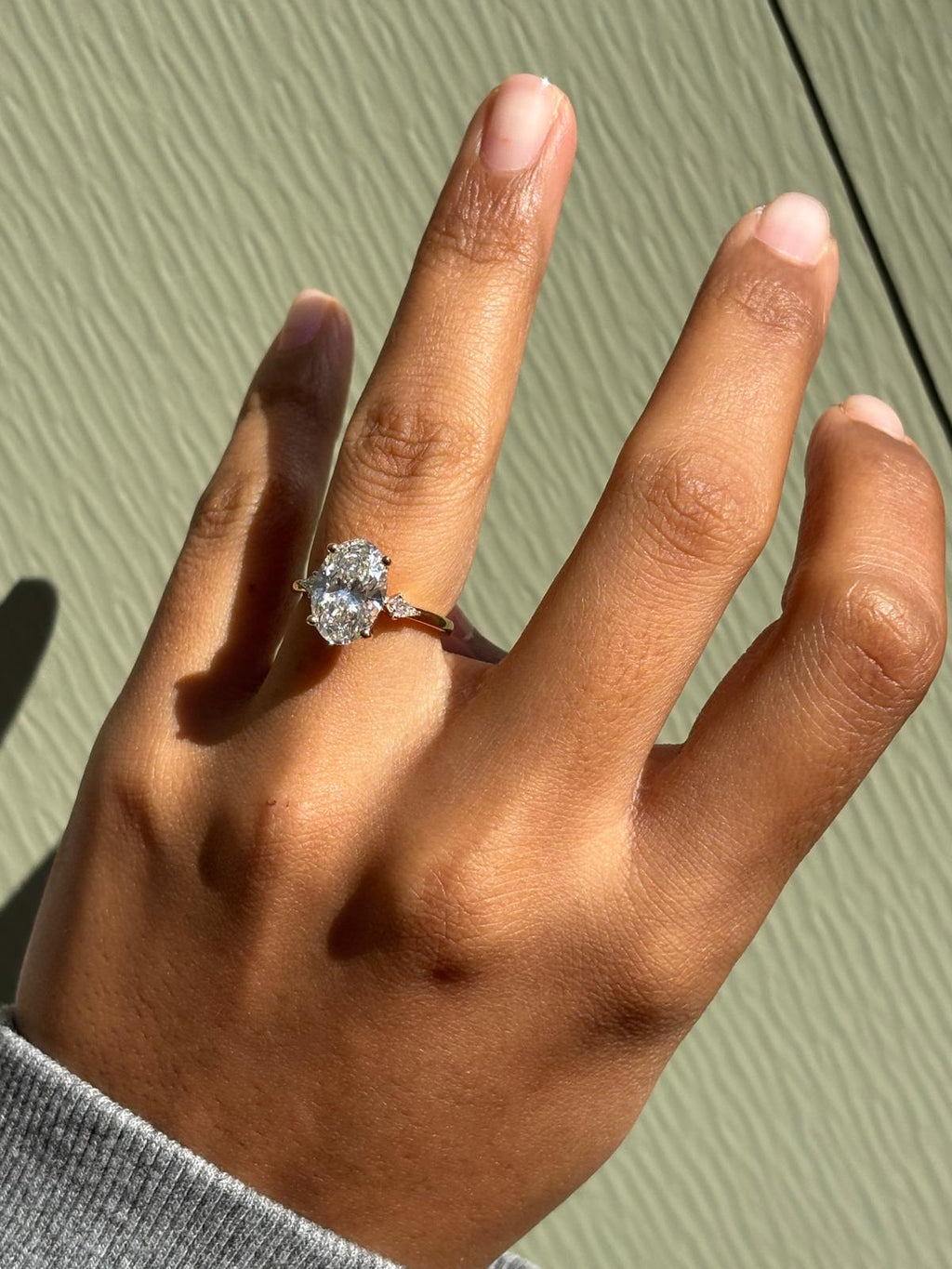 3.07 Ct Oval Brilliant Lab Grown Diamond | DE Color | VVS, VS | IGI Certified
