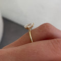 4.50ct Two Stone Pear Shape Lab Grown Solitaire Unique Wedding Ring,3ct Pear & 1.50 Pear, Bridal Ring, 14k Yellow Gold Ring, Anniversary Gifts