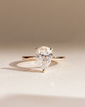 3ct Aurielle Pear-Cut Lab Grown Diamond Solitaire Rose gold ring