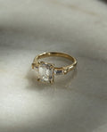 3 Ct Emerald Cut Lab-Grown Diamond Engagement Ring in 14K Gold