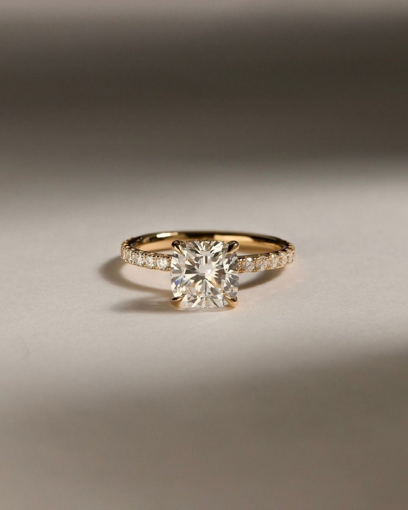 1.50ct Round Pave Ring - Hidden Halo IGI Certified Lab Grown.