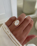4-Carat Oval Hidden Halo Lab-Grown Diamond Engagement Ring in 14K Gold