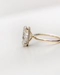 3ct Oval Cut Hidden Halo Lab-Grown Diamond Solitaire Ring in Gold