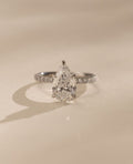 2.50ct Pear Shape Elegant Solitaire Lab-Grown Diamond Ring in White Gold – Minimalist Classic Band