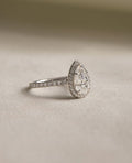 2ct Pear-Cut Lab-Grown Diamond Halo Engagement Ring in 14K White Gold