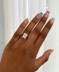 3ct Emerald-Cut Lab-Grown Diamond Solitaire Ring – Minimalist Elegance