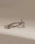 2ct Marquise-Cut Lab-Grown Diamond Solitaire Side 0.25ct Each MQ Ring in White Gold