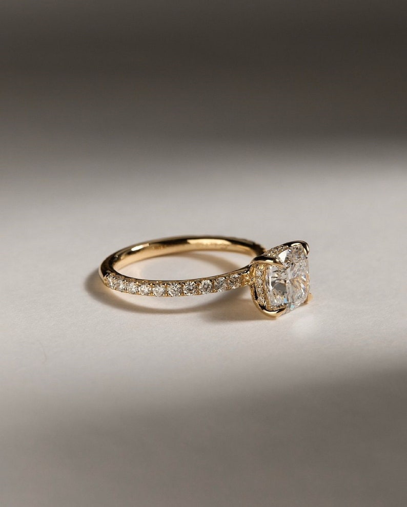 1.50ct Round Pave Ring - Hidden Halo IGI Certified Lab Grown.