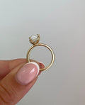 3ct Emerald-Cut Lab Grown Solitaire Diamond Ring in 14k Yellow Gold IGI Certified.