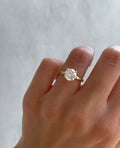 2.50ct Round Lab Grown Solitaire Ring, 14K Yellow Gold, Flush Set Diamonds Engagement Ring
