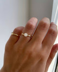 14k Yellow Gold Solitaire Engagement Ring, 0.50 CT Lab Grown Diamond, Six Prong Ring