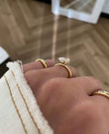 5ct Emerald Cut Diamond Solitaire Engagement Ring, IGI Certified E/VVS2 Lab Grown Diamond, 14k Yellow Gold Ring, Elongated Diamond Ring